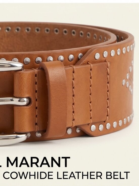 Isabel Marant Lecce Studded Leather Belt main image 4